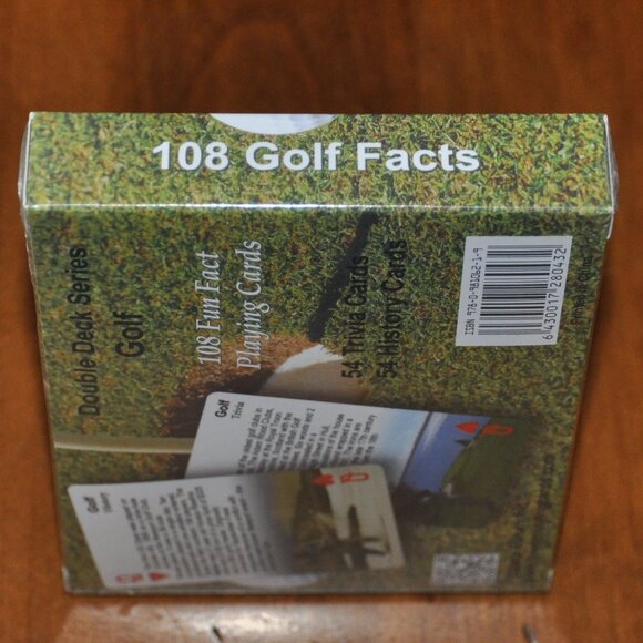 New Sealed. Golf Trivia & History - Double Deck of Playing Cards 108 Golf Facts - Picture 3 of 4
